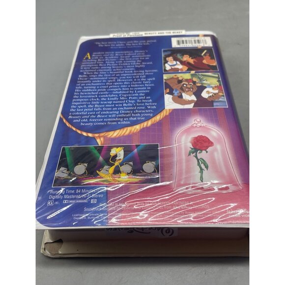 Walt Disney Beauty and the Beast VHS tape cartoon English diamond edition READ - Picture 2 of 3
